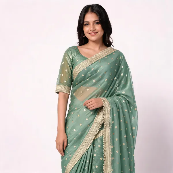 Banarasi_Tissue_Saree_With_Gold_Buti_Work_And_Pearl_Lace_Mint