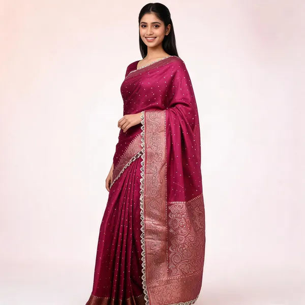 Brocade_Swarovski_Pankh_Lace_Banarasi_Tissue_Silk_Saree