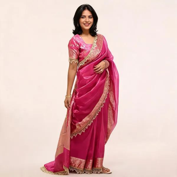 Katban_Jhaalar_Banarasi_Tissue_Silk_Saree_Pink