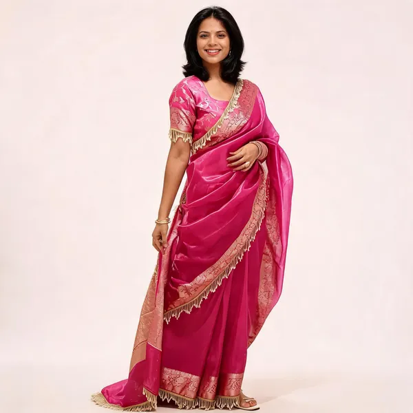 Katban_Jhaalar_Banarasi_Tissue_Silk_Saree_Pink