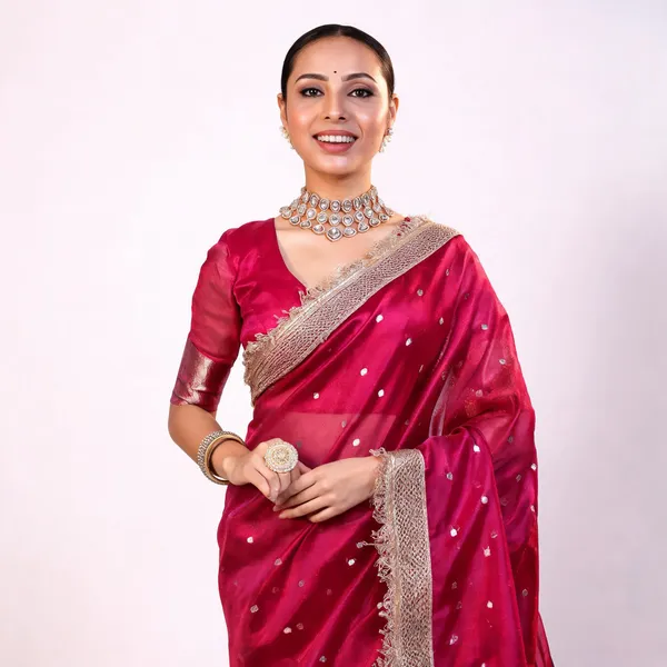 Royal_Zari_Buti_Banarasi_Tissue_Silk_Saree_Fuchsia_Pink