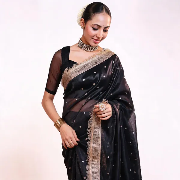 Royal_Zari_Buti_Banara-si_Tissue_Silk_Saree_Black