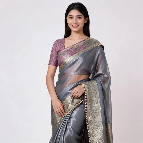 Pashmeena_Banarasi_Tissue_Silk_Saree_Grey