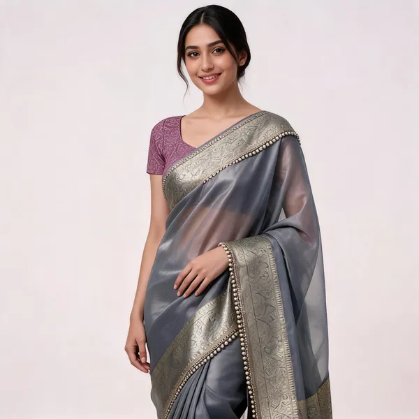 Pashmeena_Banarasi_Tissue_Silk_Saree_Grey