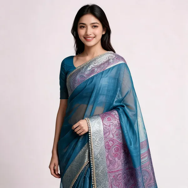 Pashmeena_Banarasi_Tissue_Silk_Saree_Royal_Blue
