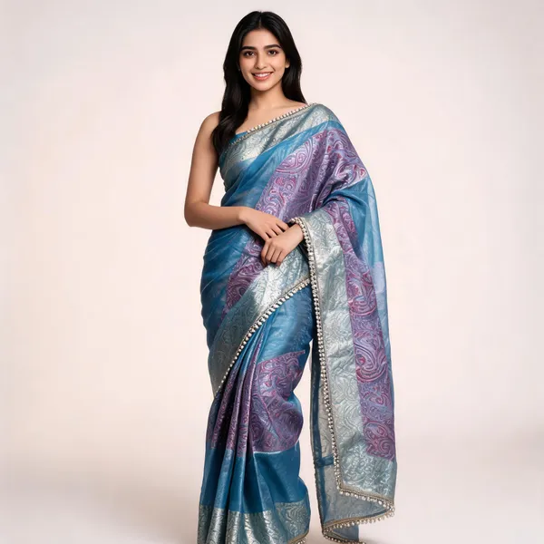 Pashmeena_Banarasi_Tissue_Silk_Saree_Royal_Blue