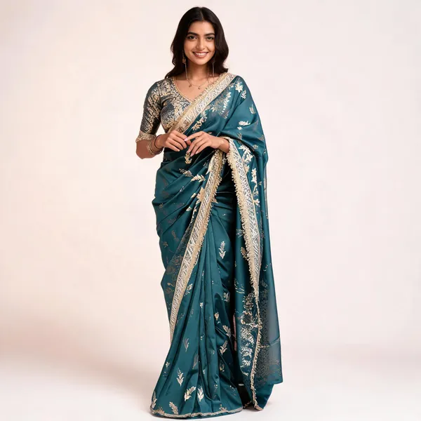 Meenakari_Katan_Silk_Sare_With_Heavy_Lace_Border_Rama