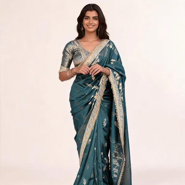 Meenakari_Katan_Silk_Sare_With_Heavy_Lace_Border_Rama