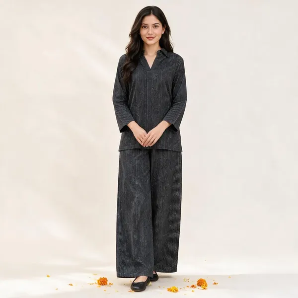 Bule__Pure_Cotton_Co_Ord_Set_For_Women