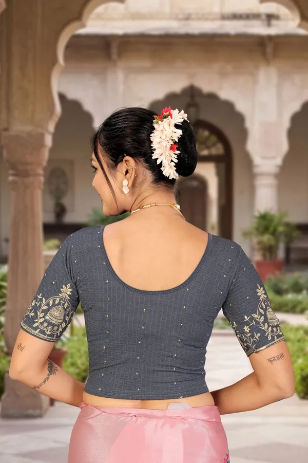 Grey_Cotton_Blend_Fitted_Embroidered_Saree_Blouse_For_Women