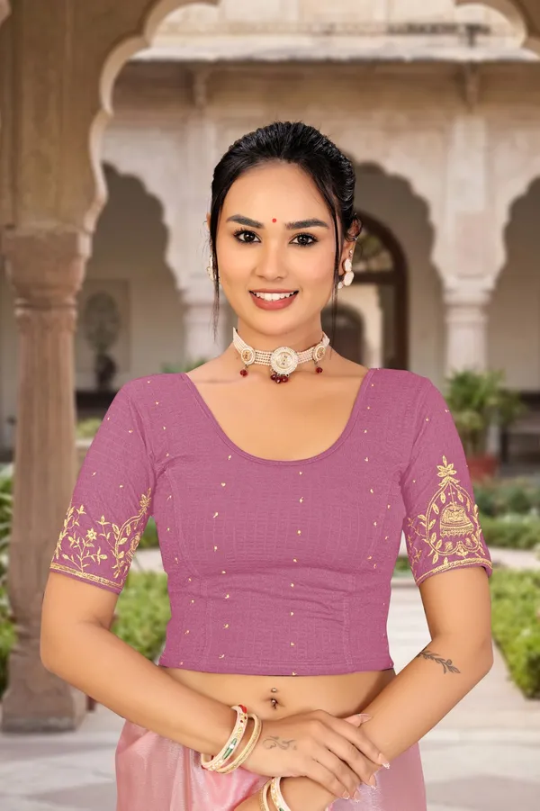 Purple_Cotton_Blend_Fitted_Embroidered_Saree_Blouse_For_Women