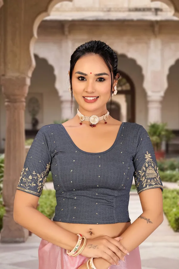 Grey_Cotton_Blend_Fitted_Embroidered_Saree_Blouse_For_Women