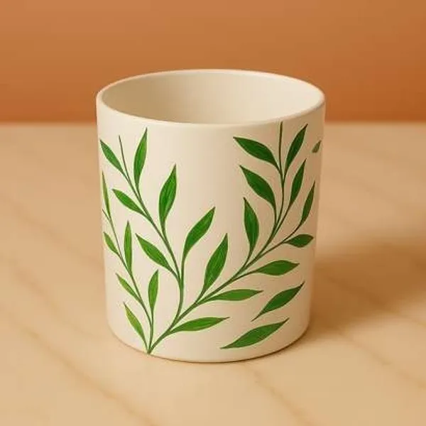 Ceramic_Decorative_Botanical_Leaf_Cylindrical_Candle