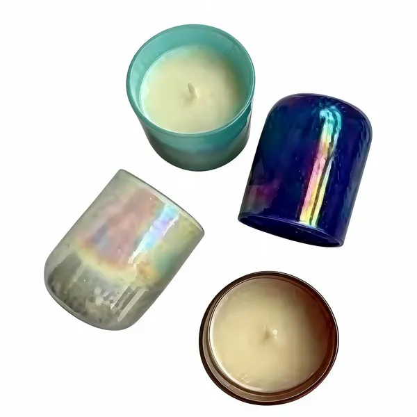 Wax_Decorative_Cylindrical_Blue_Brown_Candle_Set_Of_4