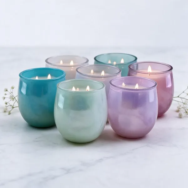 Glass_Contemporary_Multicolour_Translucent_Candle_Set_Of_6