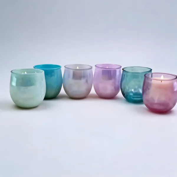 Glass_Contemporary_Multicolour_Translucent_Candle_Set_Of_6
