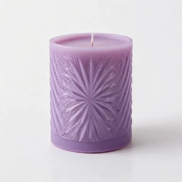 Wax_Decorative_Floral_Starburst_Cylindrical_Lavender_Candle