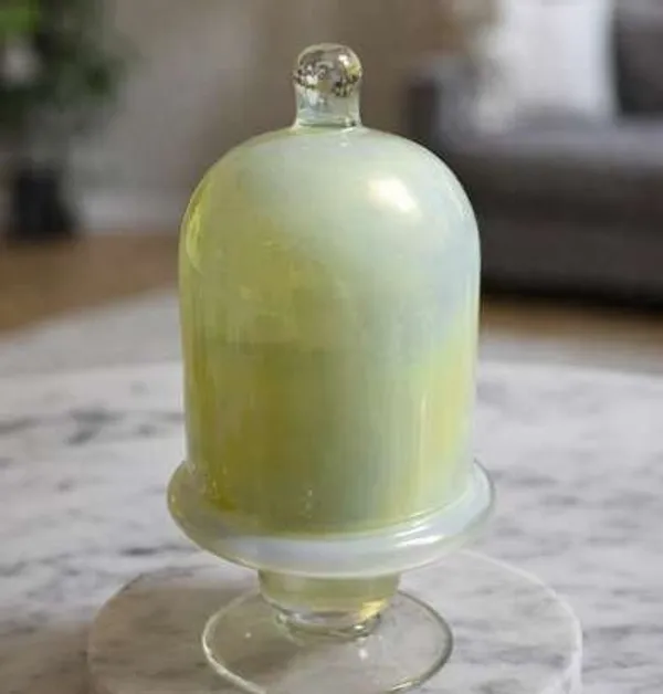 Wax_Decorative_Pastel_Green_Glass_Pedestal_Dome_Candle