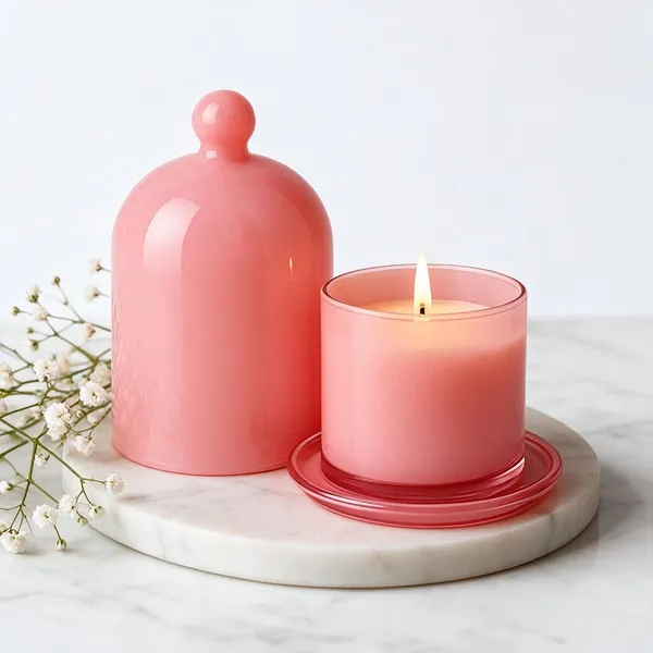Wax_Decorative_Pink_Dome_Cloche_Candle