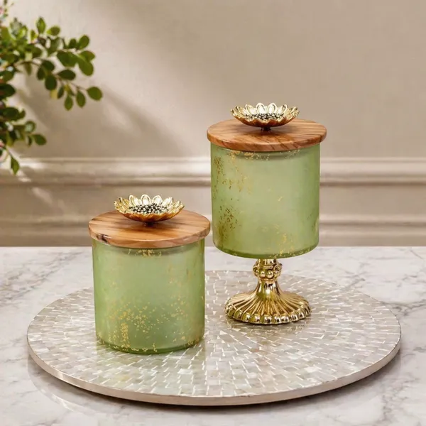 Wax_Decorative_Pista_Green_Lotus_Lid_Cylindrical_Candle_Set_Of_2