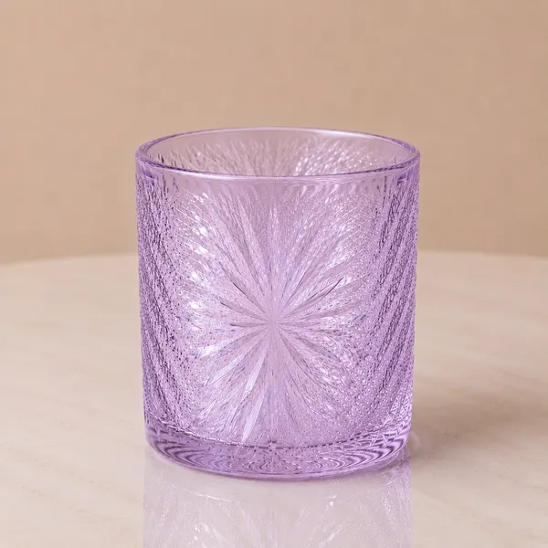 Wax_Decorative_Floral_Starburst_Cylindrical_Lavender_Candle