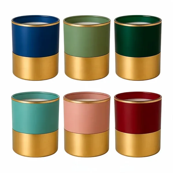 Metal_Decorative_Two_Tone_Multicolour_Cylindrical_Candle_Set_Of_6