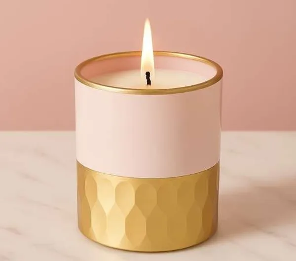 Wax_Decorative_White_Gold_Two-Tone_Cylindrical_Jar_Candle