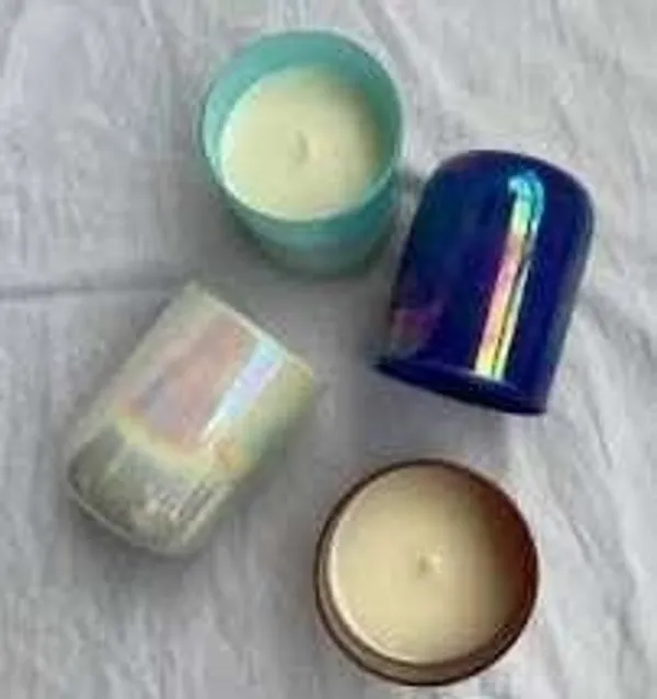 Wax_Decorative_Cylindrical_Blue_Brown_Candle_Set_Of_4