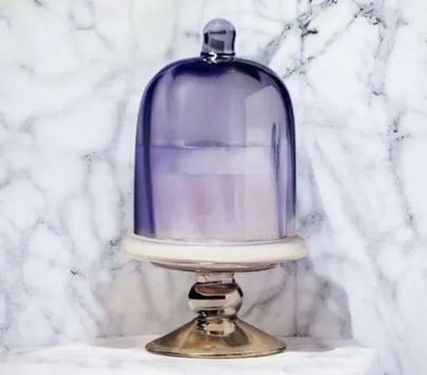 Wax_Decorative_Purple_Gold_Pedestal_Dome_Candle