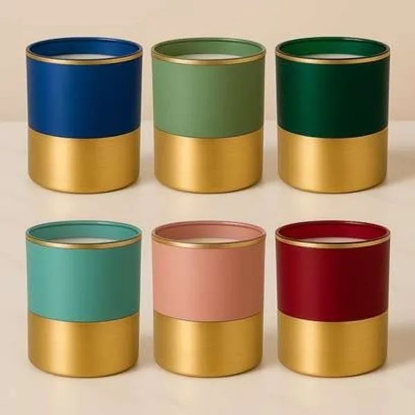 Metal_Decorative_Two_Tone_Multicolour_Cylindrical_Candle_Set_Of_6