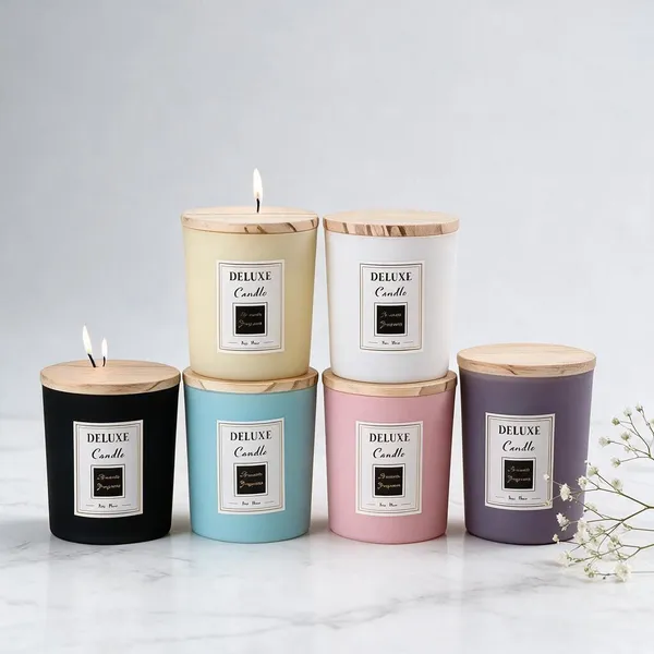 Wax_Decorative_Cylindrical_Multicolour_Candle_Set_Of_5
