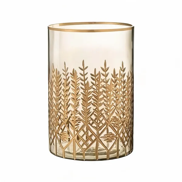 Wax_Decorative_Botanical_Leaf_Cylindrical_Transparent_Candle