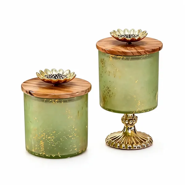 Wax_Decorative_Pista_Green_Lotus_Lid_Cylindrical_Candle_Set_Of_2