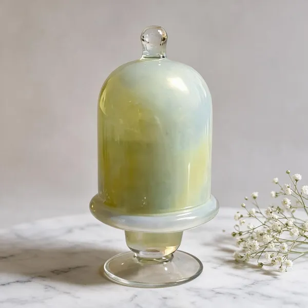 Wax_Decorative_Pastel_Green_Glass_Pedestal_Dome_Candle