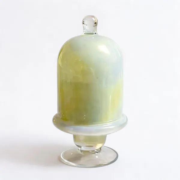 Wax_Decorative_Pastel_Green_Glass_Pedestal_Dome_Candle