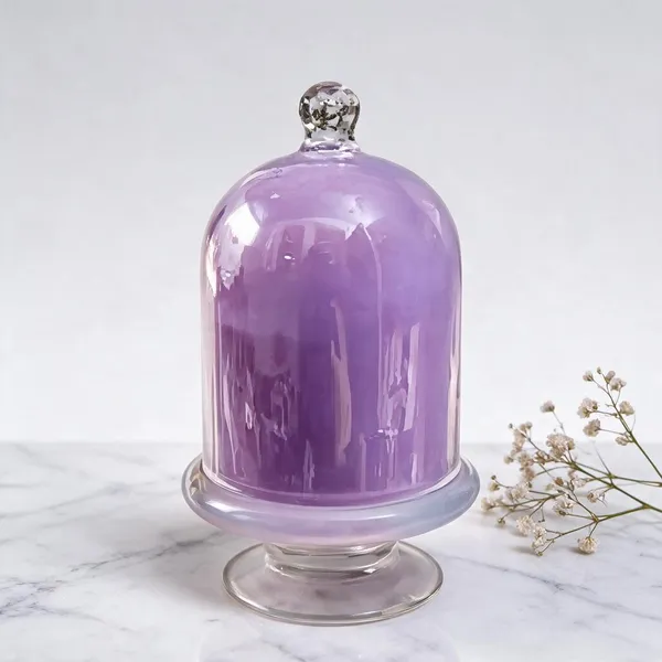 Wax_Decorative_Lavender_Clear_Glass_Cylindrical_Dome_Candle
