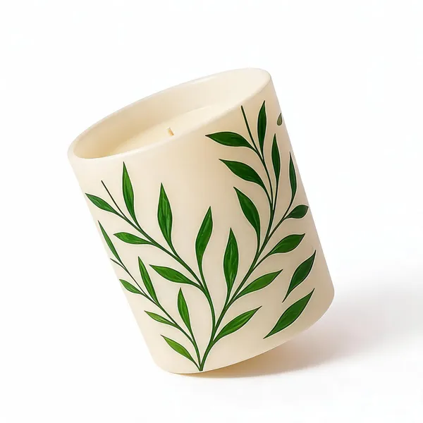 Ceramic_Decorative_Botanical_Leaf_Cylindrical_Candle
