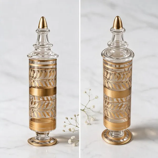Wax_Decorative_Gold_Leaf_Motif_Transparent_Glass_Bottle_Candle