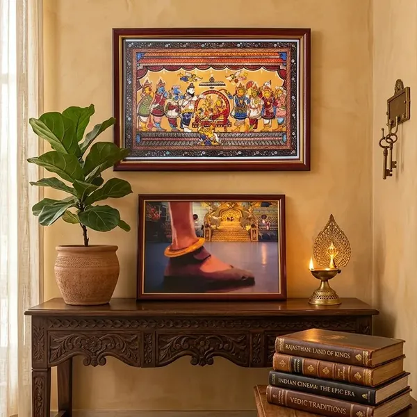 Angad_S_Foot_Portrait_And_Lord_Rama_S_Raj_Abhishek_Portrait