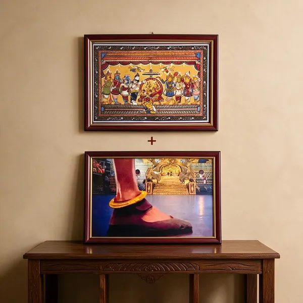 Angad_S_Foot_Portrait_And_Lord_Rama_S_Raj_Abhishek_Portrait