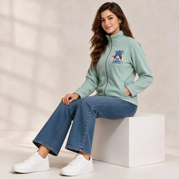 Mint_Green_Fleece_Regular_Fit_Jacket_For_Women