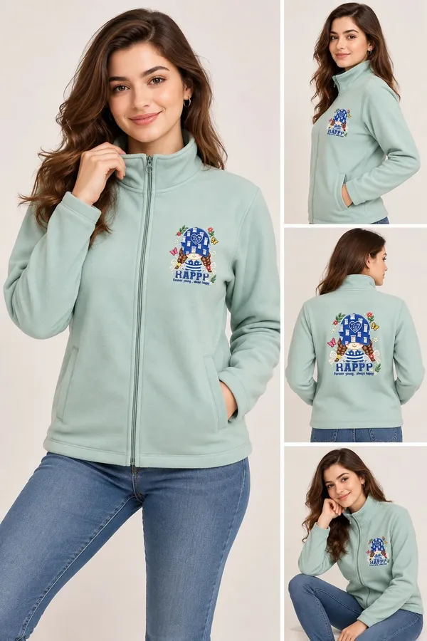 Mint_Green_Fleece_Regular_Fit_Jacket_For_Women