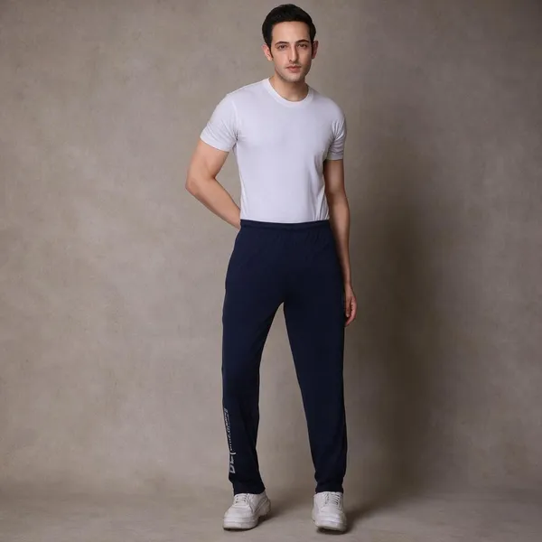 XENIOS_Self_Design_Men_Dark_Blue_Track_Pants