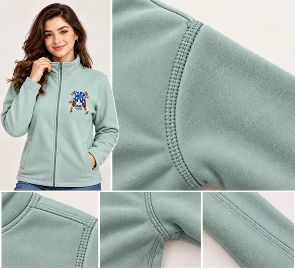 Mint_Green_Fleece_Regular_Fit_Jacket_For_Women