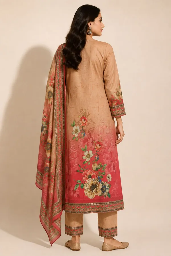 XENIOS_Woven_Kurta,_Trouser/Pant_&_Dupatta_Set