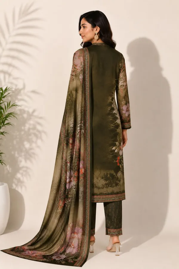XENIOS_Woven_Kurta,_Trouser/Pant_&_Dupatta_Set