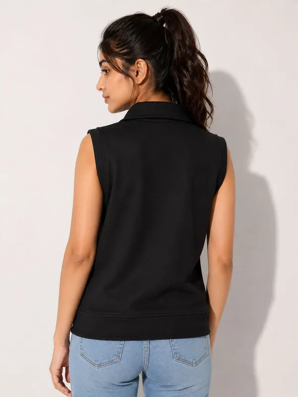 XENIOS_Sleeveless_Solid_Women_Sweatshirt