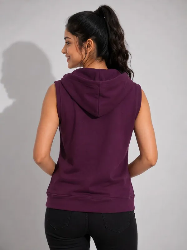 XENIOS_Sleeveless_Solid_Women_Sweatshirt