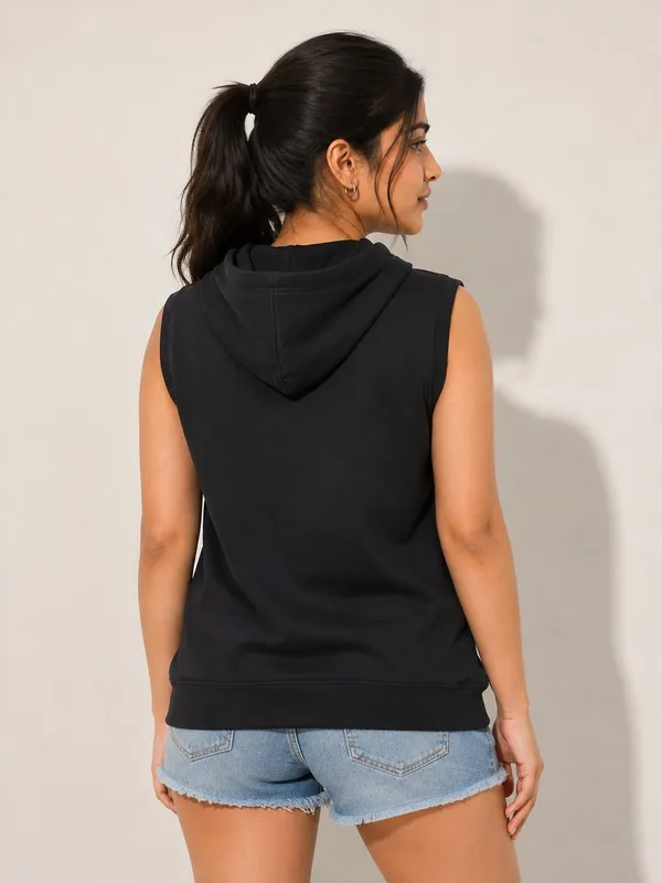 XENIOS_Sleeveless_Solid_Women_Hoodie