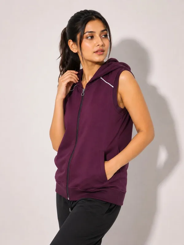 XENIOS_Sleeveless_Self_Design_Women_Sweatshirt
